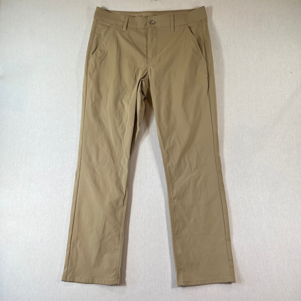 Weatherproof Vintage Pants Men 32x29 Regular Fit Khaki Nylon Stretch Performance